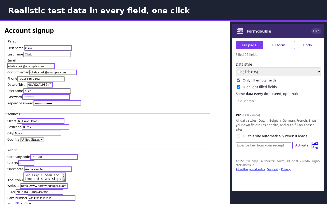 Formdouble screenshot
