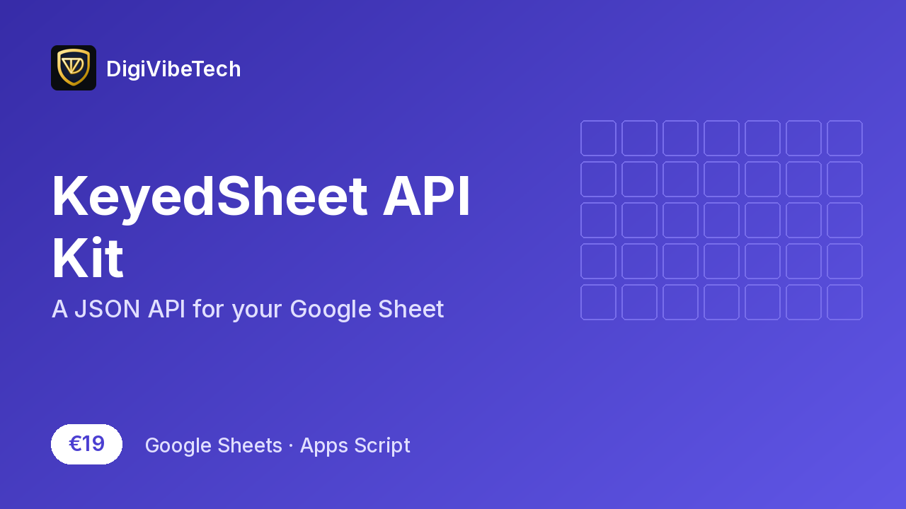 KeyedSheet API Kit cover