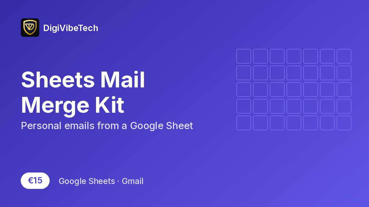 Sheets Mail Merge Kit cover