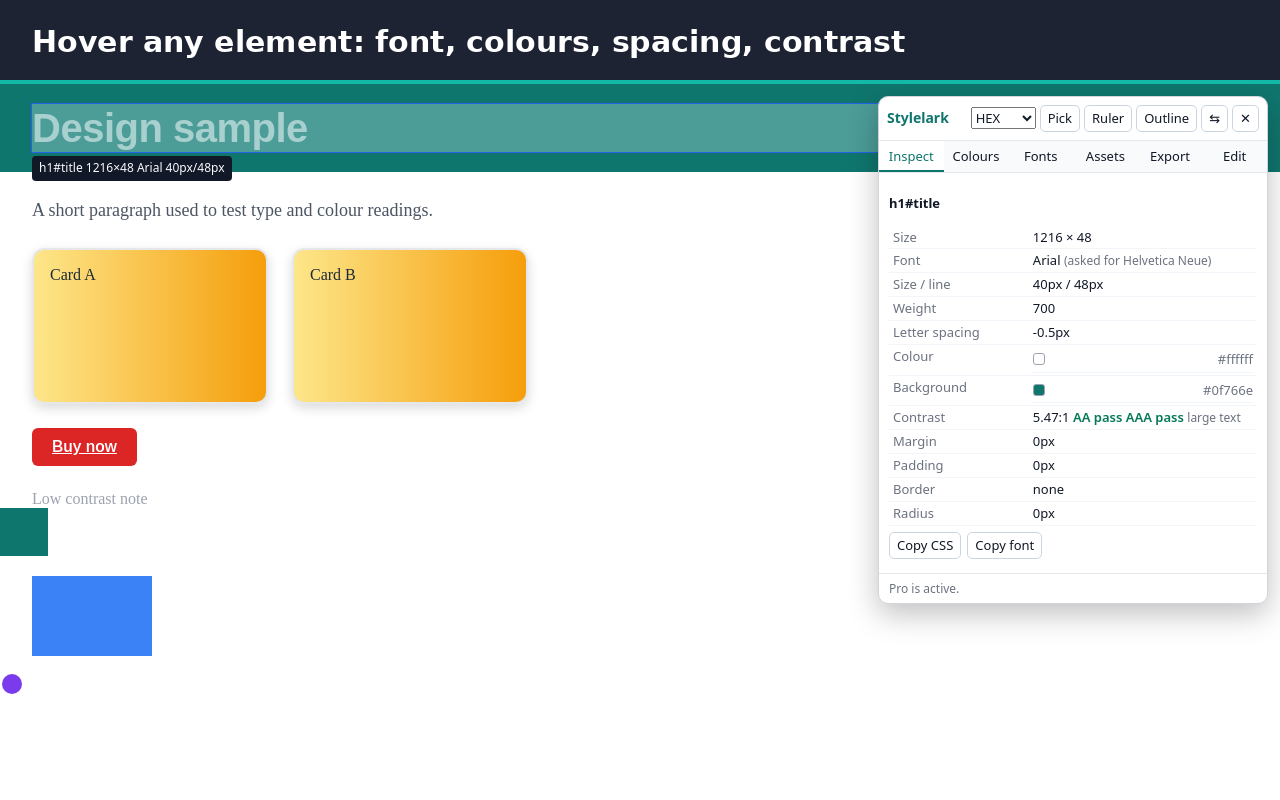 Stylelark screenshot